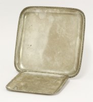 Lot 60 - Two square Austrian white metal dishes