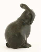 Lot 132 - A bronze hare