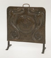 Lot 71 - A John Pearson Arts and Crafts copper and wrought iron fire screen