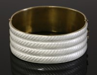 Lot 14 - A Norwegian sterling silver gilt hinged bangle
