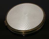 Lot 16 - A Norwegian sterling silver gilt powder compact