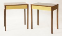 Lot 662 - A pair of contemporary mahogany side tables