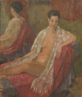 Lot 389 - Nor Gower
RECLINING NUDE
Signed l.l.