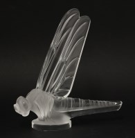 Lot 124 - A Lalique glass 'Libellule Incolore' mascot