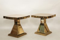 Lot 223 - A pair of Art Deco mirrored glass tables