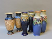 Lot 173 - Three pairs of Royal Doulton vases