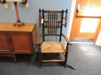 Lot 321 - A 19th century ash and elm armchair