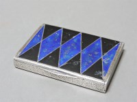 Lot 42 - A sterling silver and enamel box