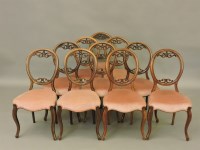 Lot 439 - A set of ten Victorian dining chairs