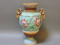 Lot 178 - A large Victorian majolica vase