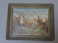 Lot 56 - A miniature of Napoleon at the Battle of Waterloo