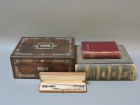 Lot 172 - A 19th century rosewood and mother of pearl inlaid sewing box