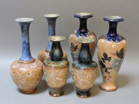 Lot 189 - Three pairs of Royal Doulton vases