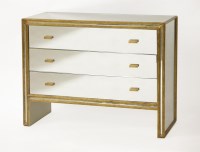 Lot 529 - A contemporary mirrored verre églomisé 'Temple' chest of drawers