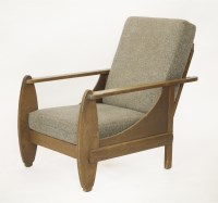 Lot 211 - An oak reclining armchair