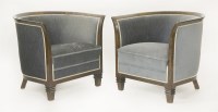 Lot 225 - A pair of Danish Art Deco mahogany armchairs