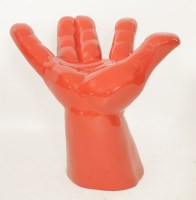 Lot 746 - A contemporary fibreglass 'hand' seat