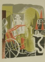 Lot 248 - Eric Ravilious (1903-1942)
FIRE ENGINEER;
BUTCHER;
CLERICAL OUTFITTER;
AMUSEMENT ARCADE;
HARDWARE SHOP
Five lithographic prints from 'The High Street'