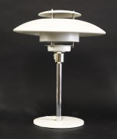 Lot 540 - A Danish chrome and white table lamp