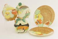 Lot 128 - A Clarice Cliff 'Secrets' Stamford shape preserve pot and cover