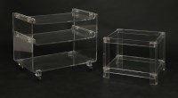 Lot 541 - A Lucite three-tier trolley