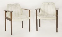 Lot 536 - A pair of rosewood Model 1001 armchairs