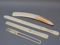 Lot 63 - Carved ivory paper knives