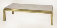 Lot 431 - A contemporary brass coffee table