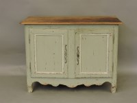 Lot 333 - A French painted cupboard