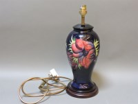 Lot 132 - A Moorcroft lamp vase