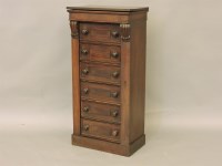 Lot 378 - An oak Wellington chest