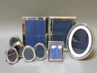 Lot 78 - Nine modern silver photo frames