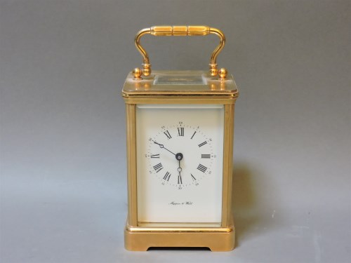 Lot 88 - A modern Mappin & Webb brass carriage clock