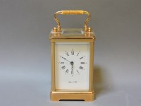 Lot 88 - A modern Mappin & Webb brass carriage clock