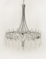 Lot 730 - A chrome hanging light fitting