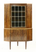 Lot 496 - A Danish rosewood corner cupboard