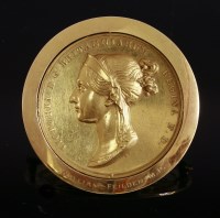 Lot 274 - A Queen Victoria Coronation Gold Medal