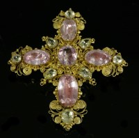 Lot 265 - A foiled pink topaz and chrysolite