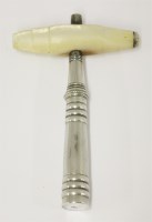 Lot 243 - A George III silver corkscrew