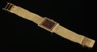 Lot 620 - A gentlemen's 18ct gold Piaget mechanical bracelet watch