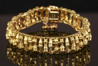 Lot 490 - An Italian gold bamboo link bracelet