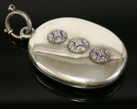 Lot 296 - A Russian silver and enamel locket