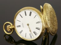 Lot 587 - An 18ct gold A W Co. Waltham open-faced pocket watch