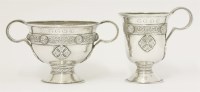 Lot 61 - A silver two-piece christening set