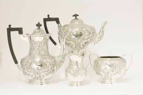 Lot 74 - A Victorian silver matching four-piece tea and coffee set