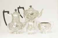 Lot 74 - A Victorian silver matching four-piece tea and coffee set