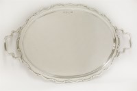 Lot 104 - A two-handled silver tray