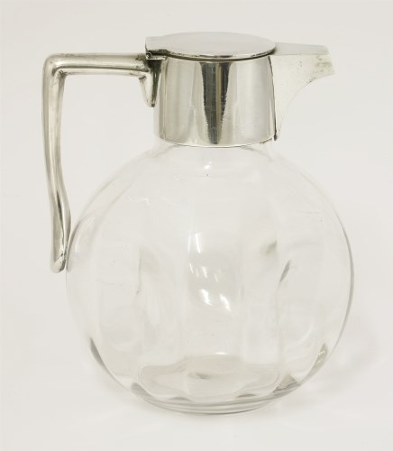 Lot 50 - A Victorian silver-mounted glass claret jug