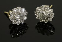 Lot 576 - A pair of 18ct white and yellow gold