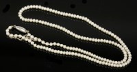 Lot 359 - A single row uniform pearl necklace